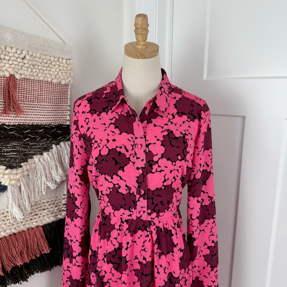 Kate Spade Bubble Dot Floral Dress Pink Sz 14 - Picture 3 of 13